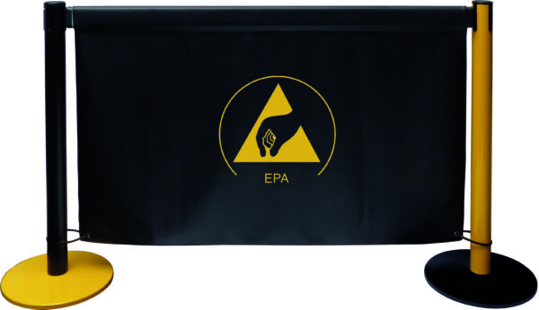 BANER WYGRODZENIOWY EPA</br>z dwoma mocowaniami oraz poprzeczką